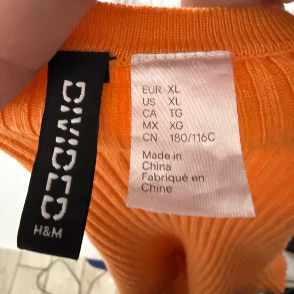 Orange Ribbed Tank Top - Picture 3 of 3